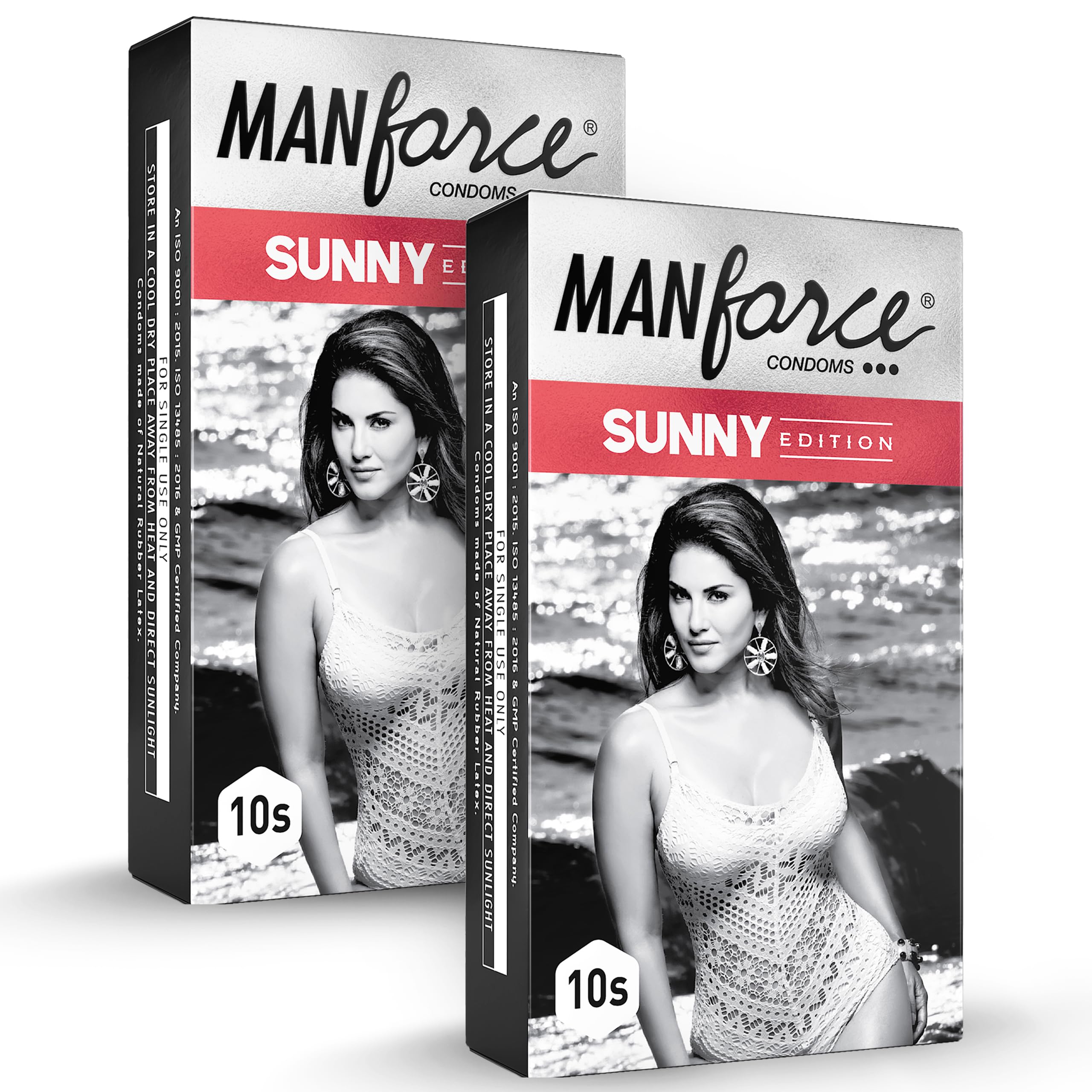 Manforce Sunny Edition Condoms | 20 pcs | Ribbed, Dotted & Anatomically Shaped Condoms | For Enhanced Pleasure of Both | India’s No. 1* Condom Brand for Safe Sex