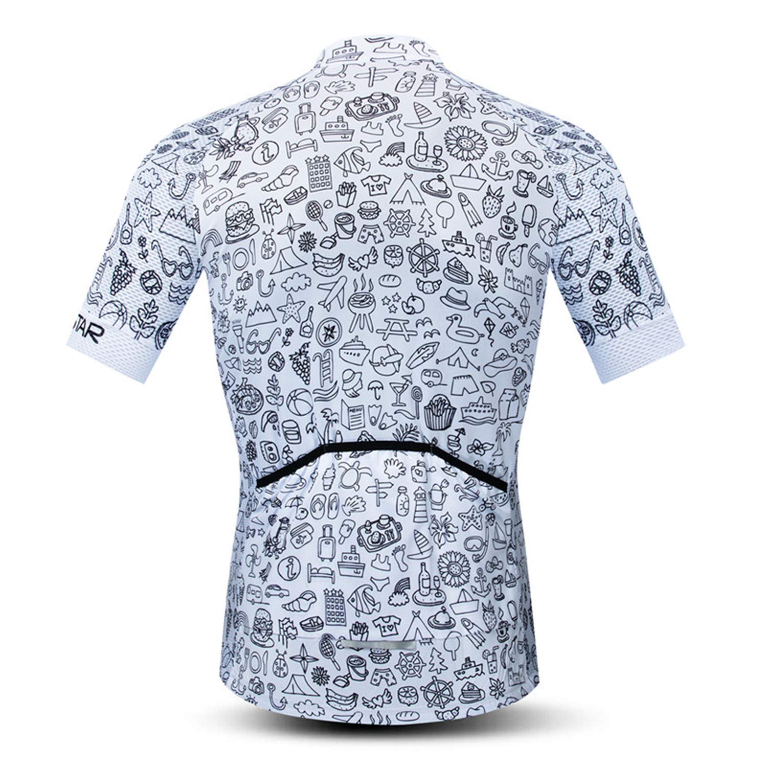 Weimostar Maglia da Ciclismo Americana da Uomo, a Maniche Corte, Traspirante, ad Asciugatura Rapida