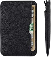 Vista 32 de Vaultskin CHELSEA - Cartera de piel delgada con bloqueo RFID para hombre, tarjetero minimalista con bolsillo frontal rojo carmín