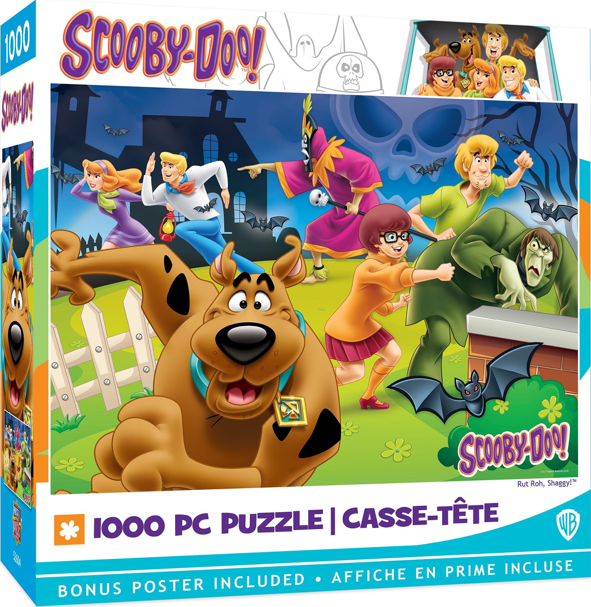 MasterPieces 1000 Piece Jigsaw Puzzle ForAdults and Families - Scooby-Doo! - Ruh Roh, Shaggy! - 19.25"x26.75"