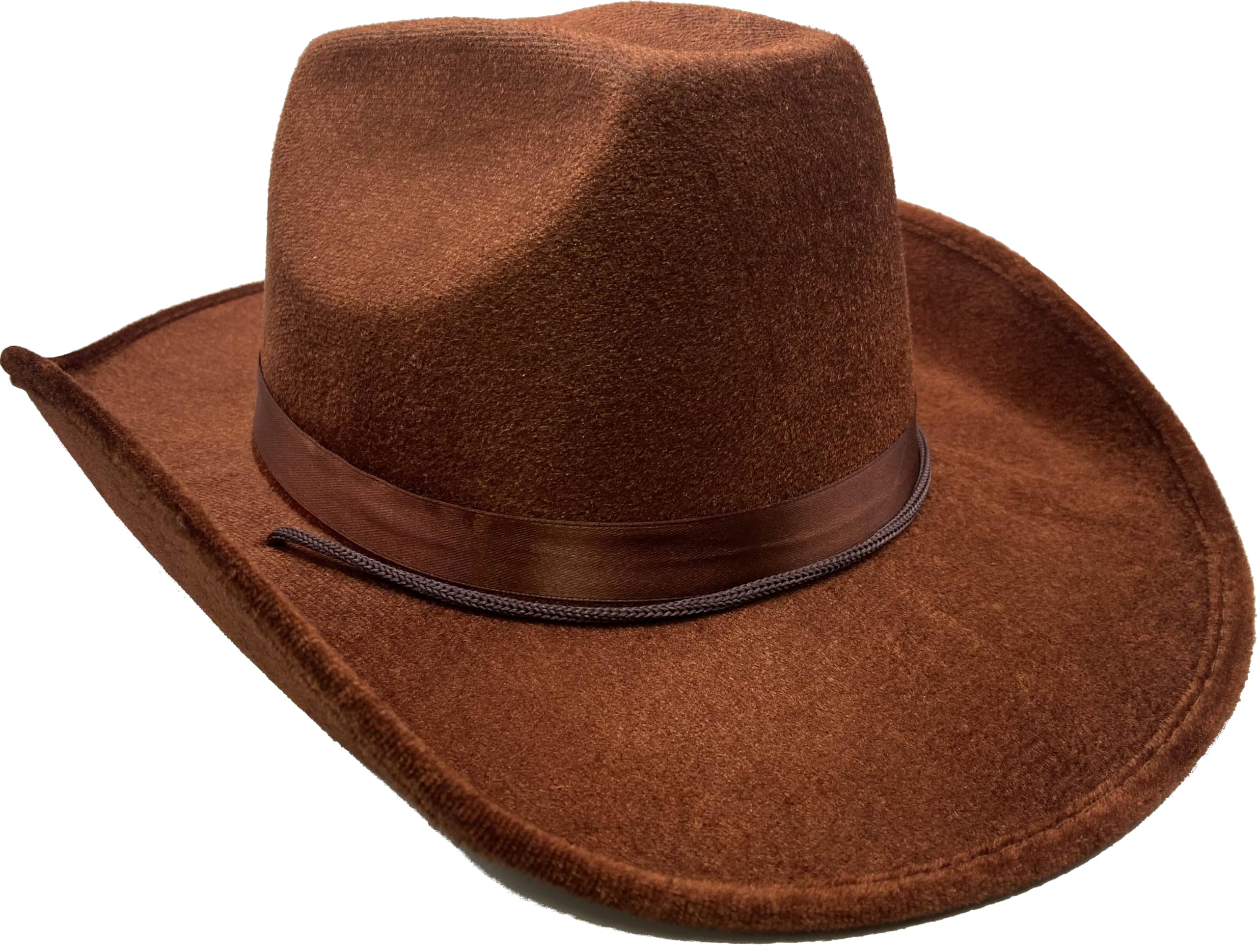 Adult's Brown Velvet Gangster Cowboy Hat Costume Accessory
