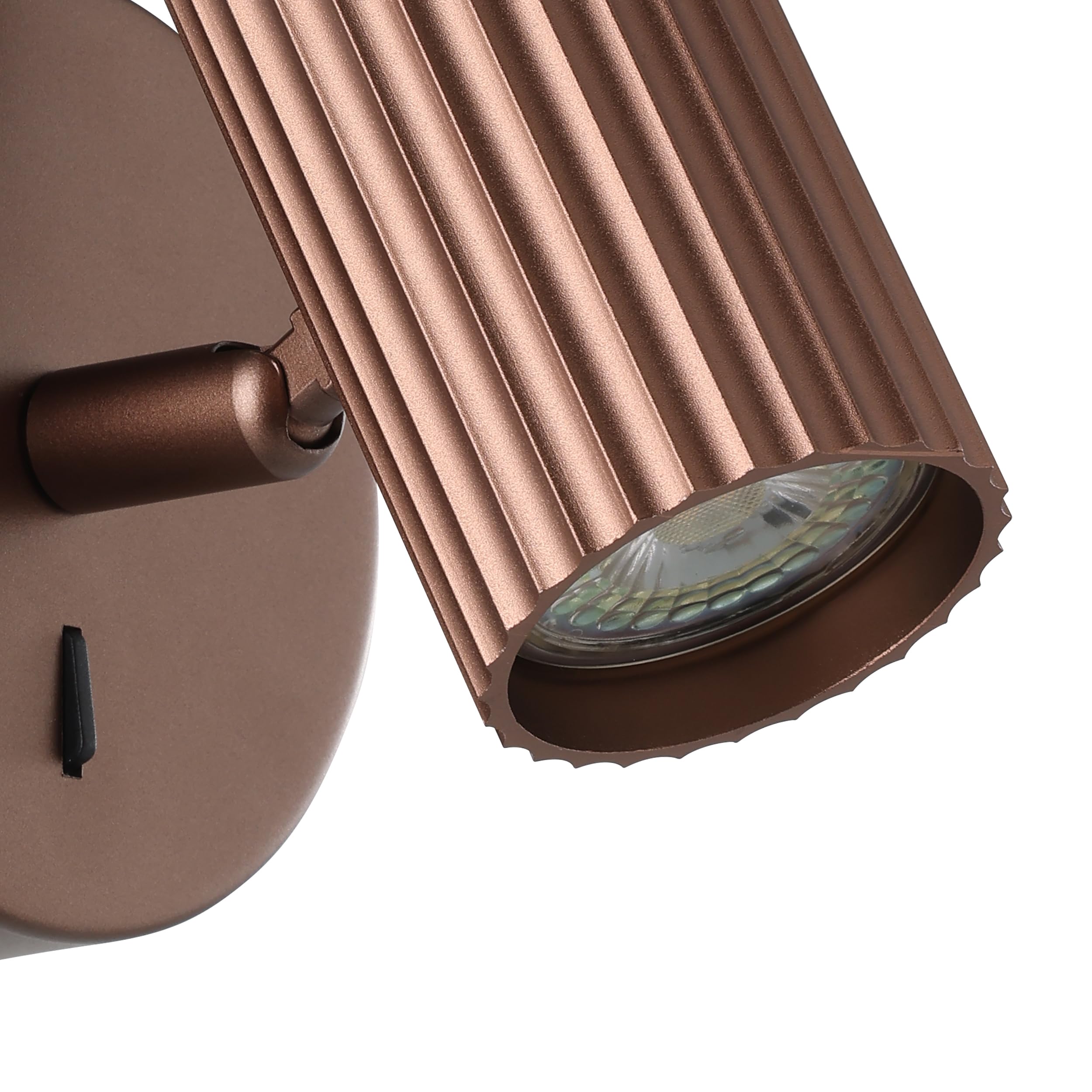 Eglo Applique murale intérieure Portillo, luminaire avec spot orientable, lampe de lecture en métal bronze, douille GU10