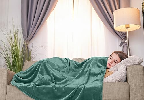 Miniatura 6 de Utopia Bedding Manta de forro polar, tamaño Celadon, de 10.58 ozm, de lujo, mullida, suave, antiestática de microfibra (60 x 50 pulgadas)