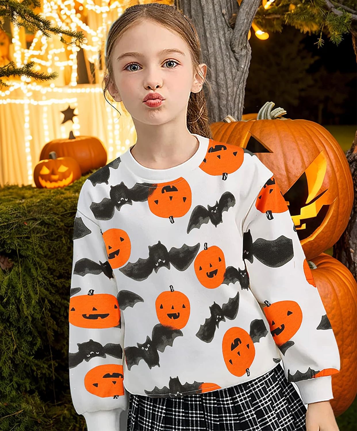 Halloween Sweatshirt Kids Glow in the Dark Dinosaur Shirt Boys Pumpkin Tops Bat Long Sleeve Cotton Outfits 1-7T - Image 5