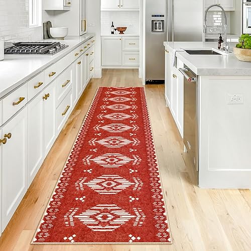 Miniatura 1 de KILOCOCO Alfombra de pasillo lavable de 2 x 8 pies, alfombra bohemia antideslizante para pasillo, alfombra larga para interiores, para dormitorio,
