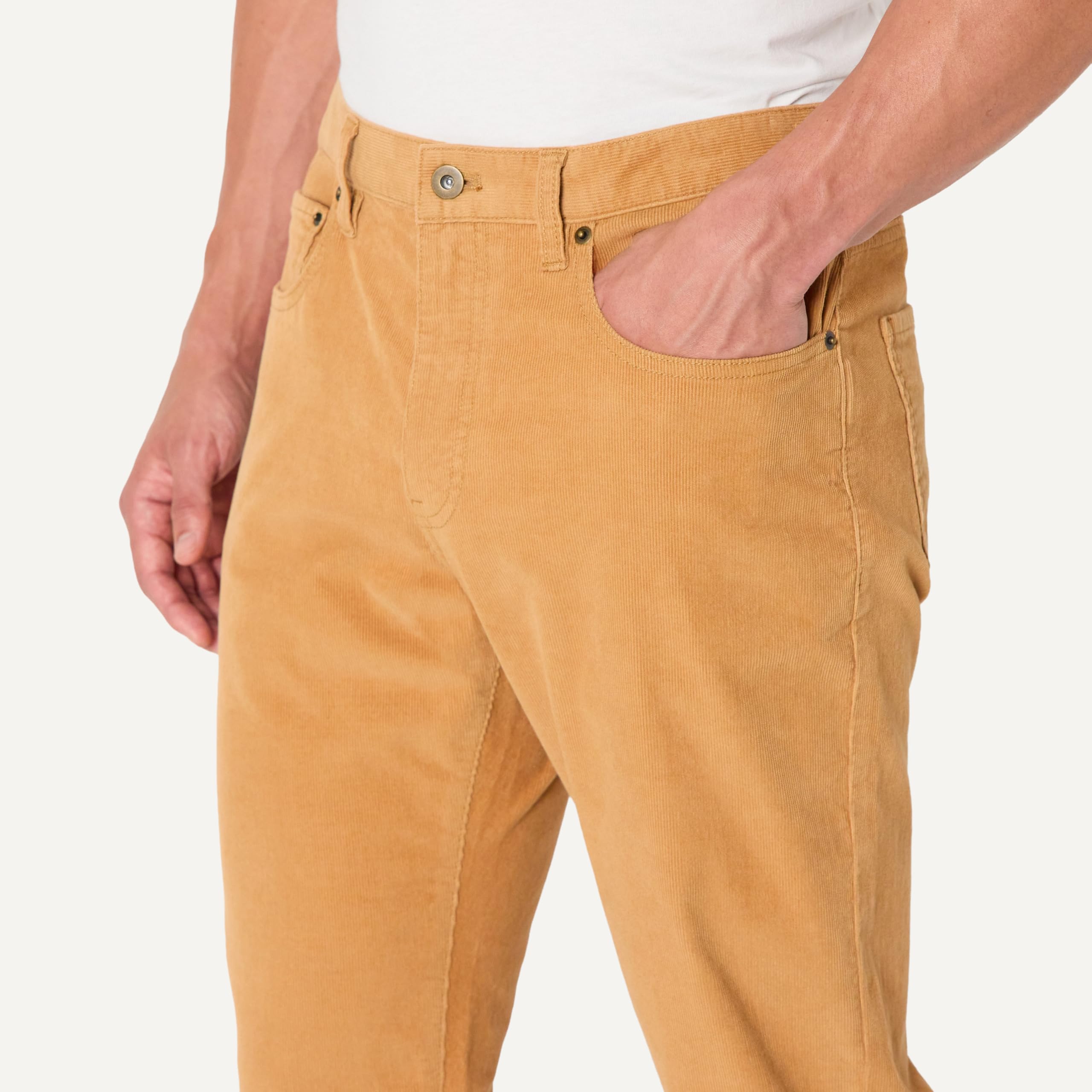 Amazon Essentials Pantaloni in Velluto a Coste a 5 Tasche Taglio Dritto Uomo