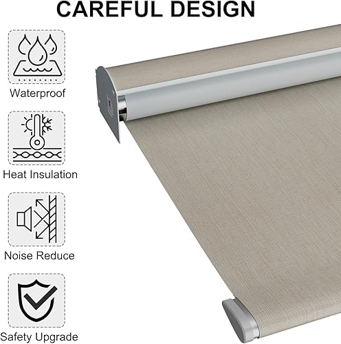 Miniatura 3 de Persianas motorizadas para ventanas, persianas inteligentes con control remoto enrollables, funcionan con Alexa Google Home, persianas opacas