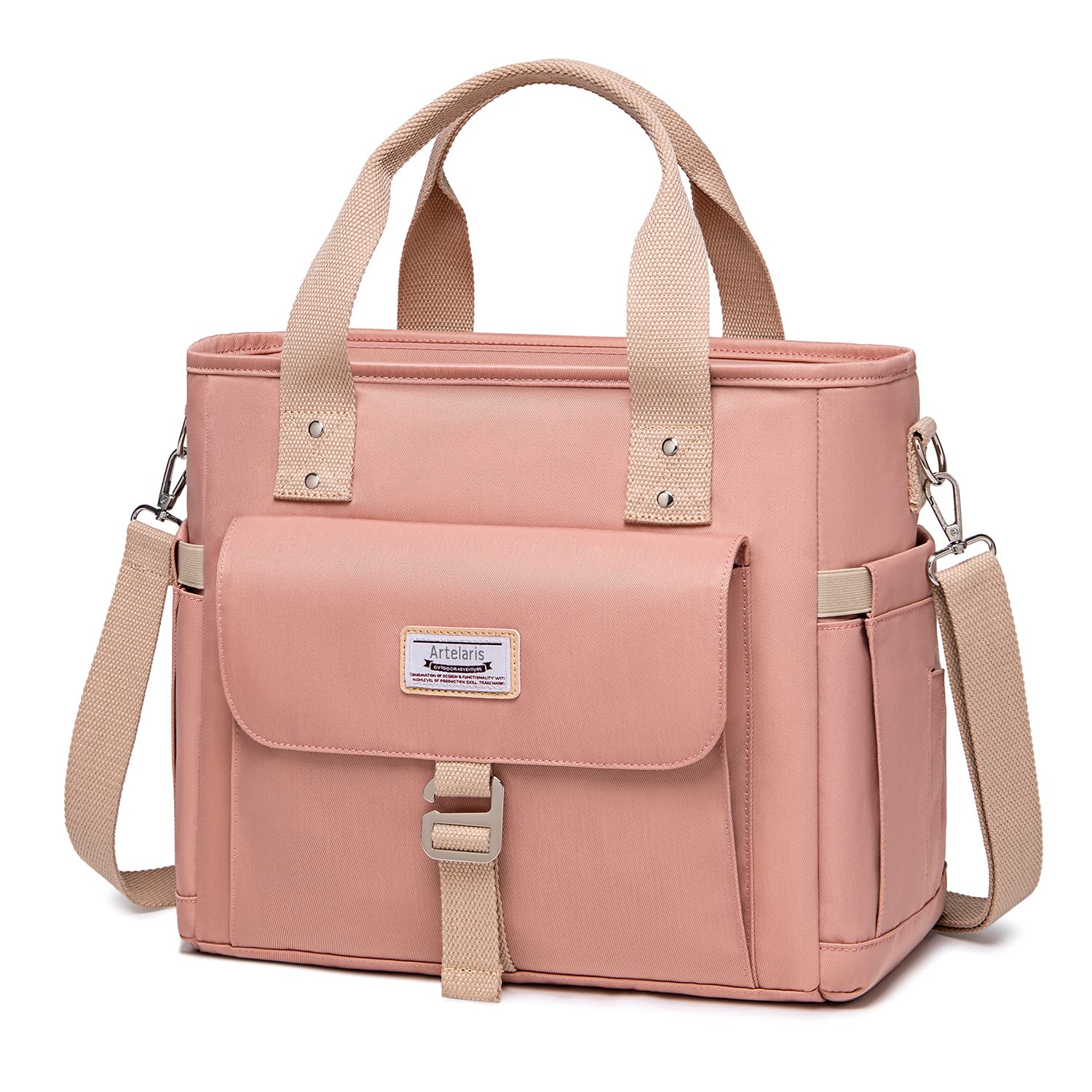 Artelaris Lunch Bag for Women, Large Lunch Box Tote for Work, Adult Insulated Leakproof Cooler Bag with Side Pocket & Adjustable Shoulder Strap Lunch Purse,Lunchbag, Lunchbox for Picnic Hiking