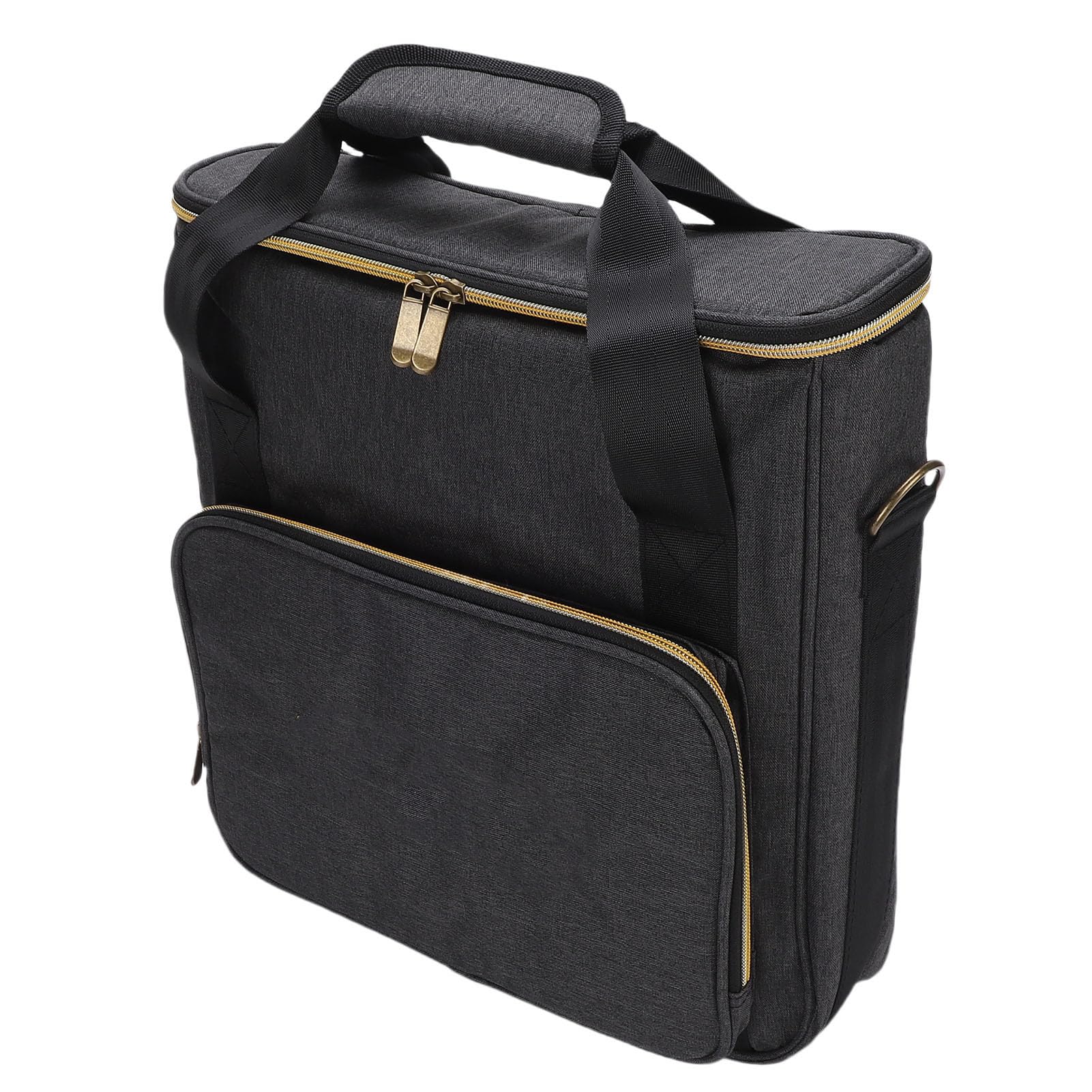 Luocute Sac de Transport pour Disques, Rangement Portable en Vinyle avec Protection Inférieure Rembourrée et Séparateurs Amovibles, pour Disques 7, 10 et 12 Pouces, Collection de