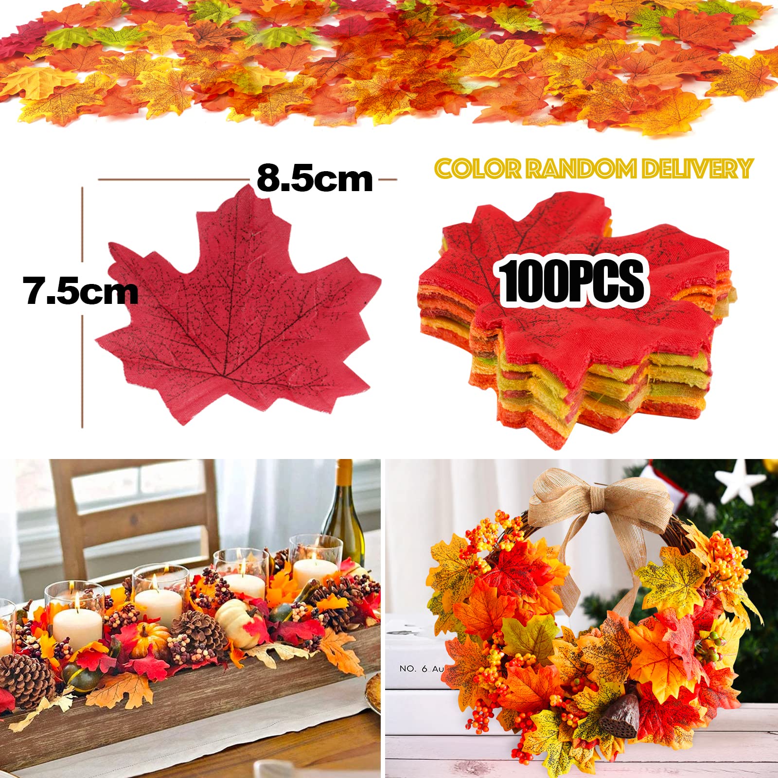 MORAINJAY Herbst-Ahornblatt-Fensteraufkleber, 9 Bögen, Doppelseitig - Dekorative Aufkleber Für Herbst Und Erntedank