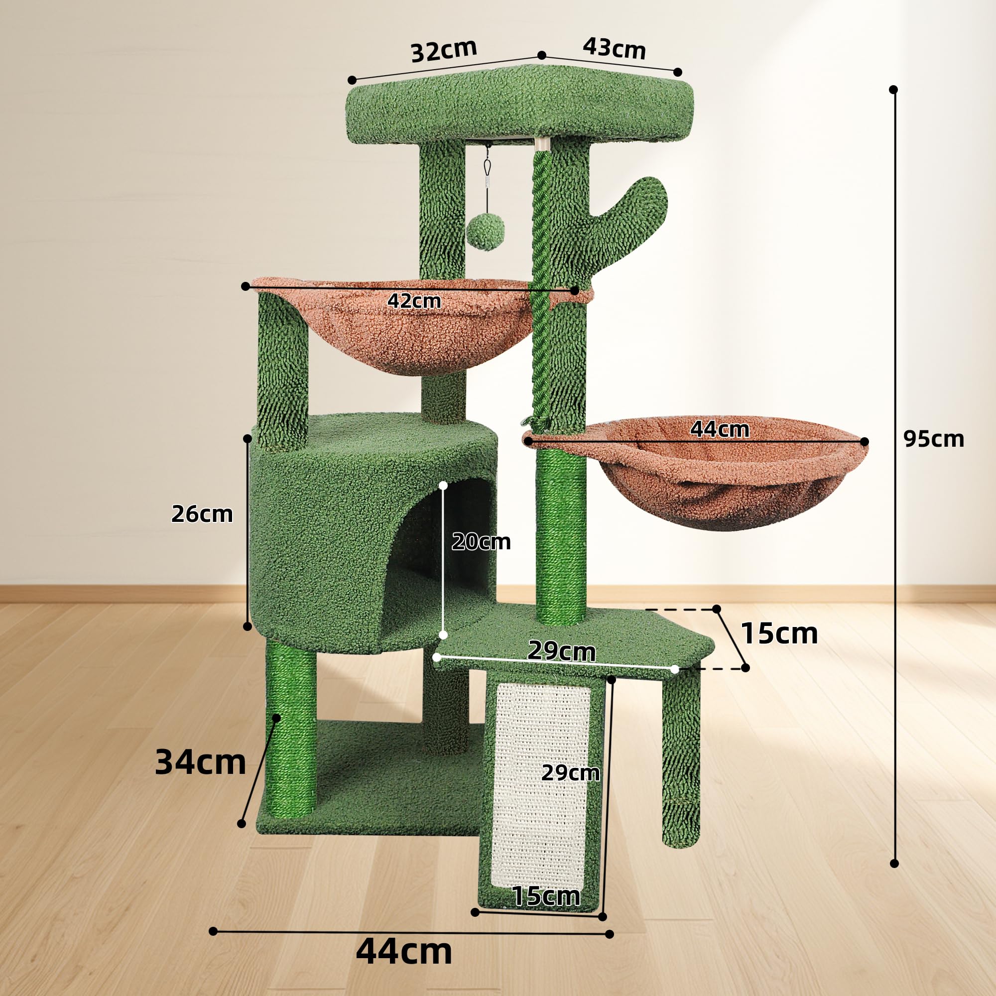 Amazon | TWDEPART キャットタワー 猫タワー 麻紐 安定 猫ハウス