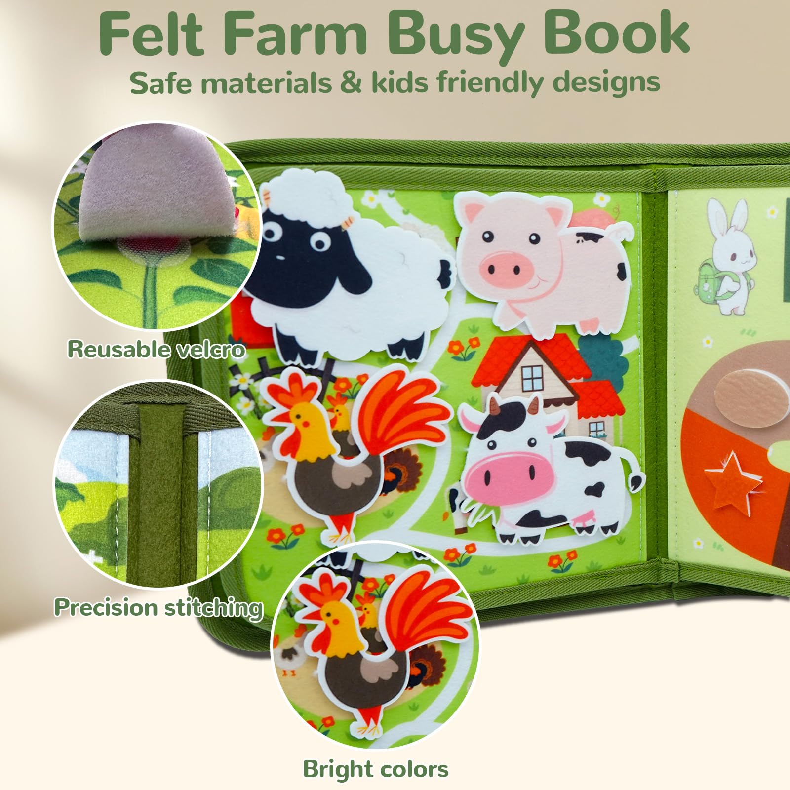 Busy Board Montessori, Busy Book Libro Montessori Interattivo, Giochi Montessori 1 Anno e 4 Anni, Giochi Bambini 1 Anno, Sensoriale Educativo Giochi, Bambini Bimba Bimbo Regalo Compleanno Natale