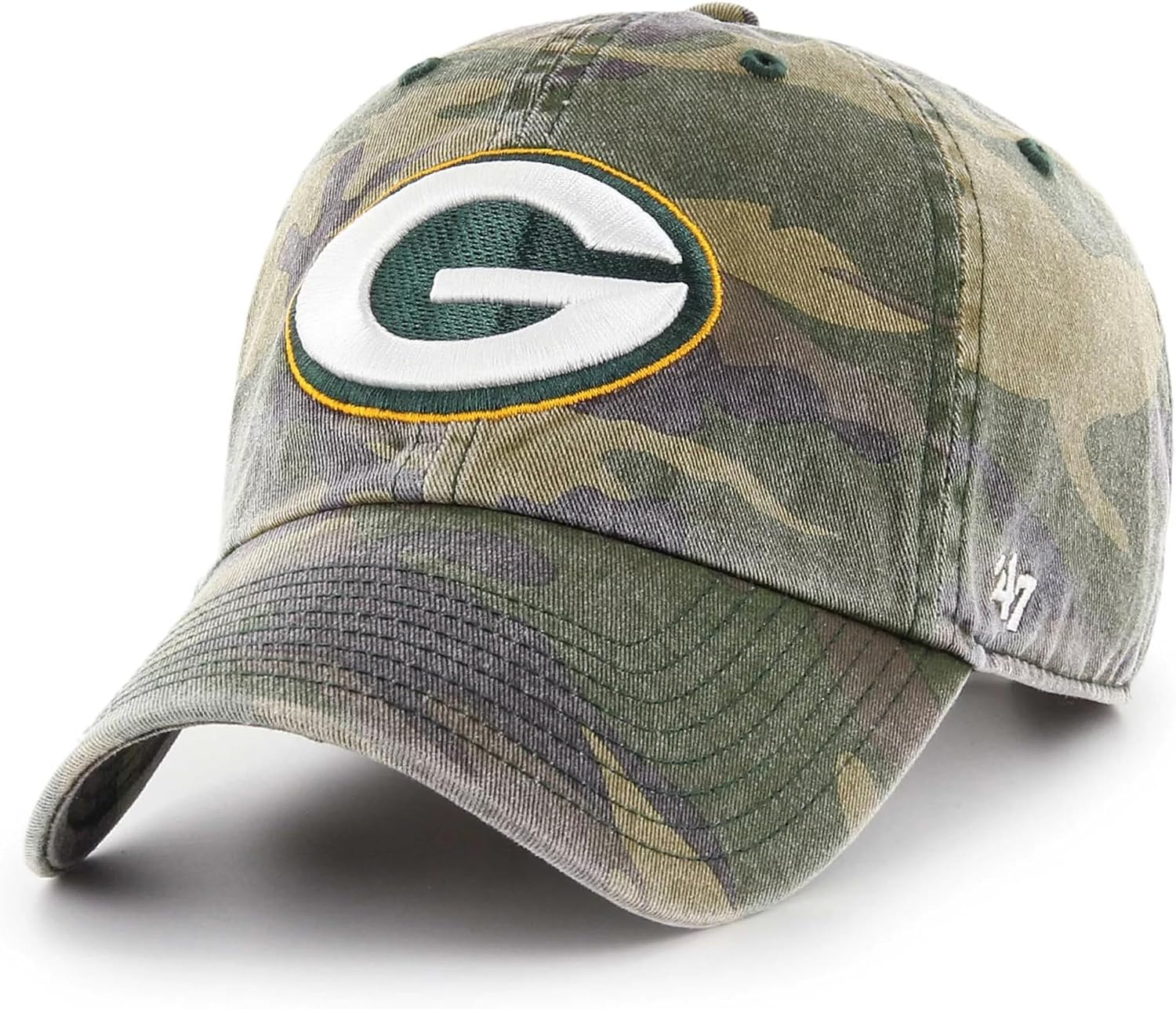 47 NFL Unisex Adult Camo Clean Up Primary Logo Adjustable Hat Cap One Size