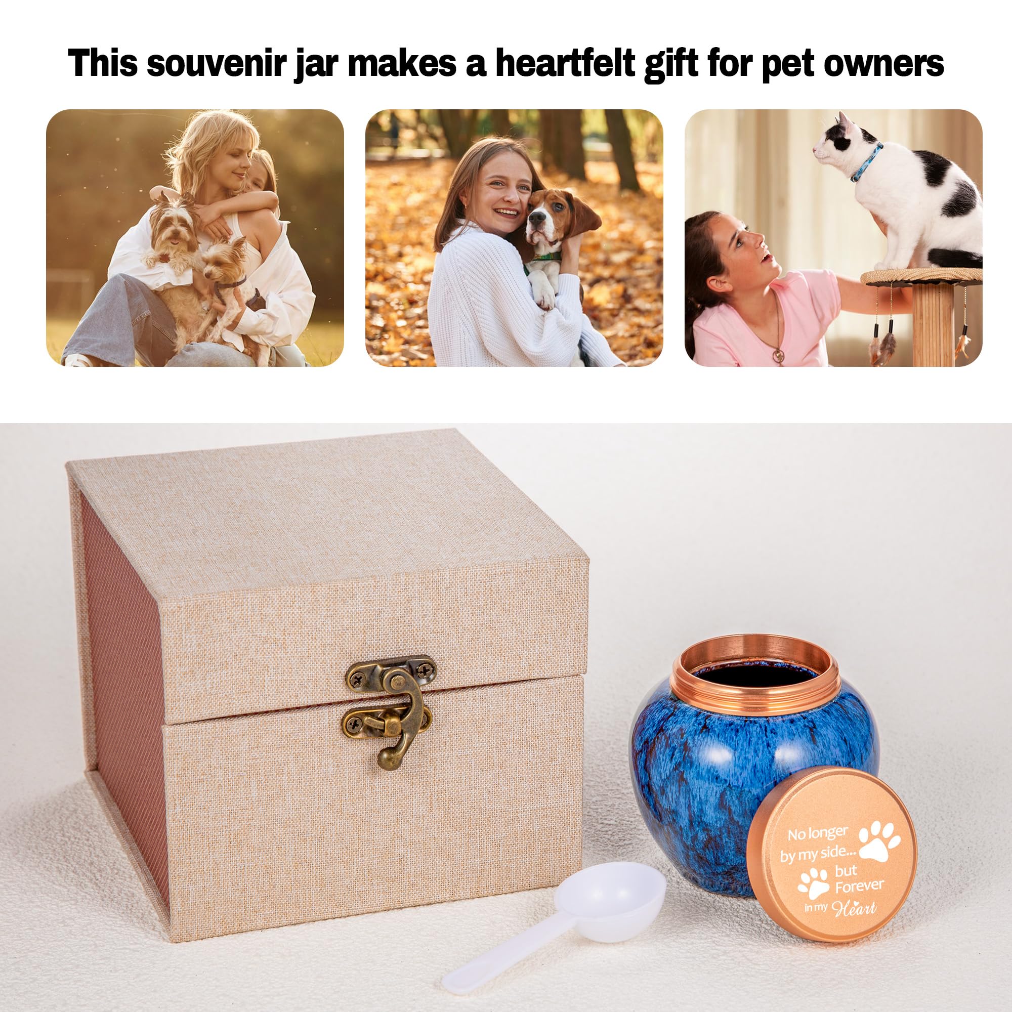 Gredstar Small Keepsake Urns for Ashes, Decorative Funeral Memorial Urn, No Longer by my Side - Image 2