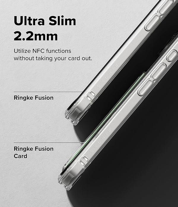 Ringke Fusion Card for iPhone 17 Case, [Transparent Wallet] Hold Up to 1 Card, Built-in Cardholder Phone Cover for Women, Men - Clear by Ringke - Image 5