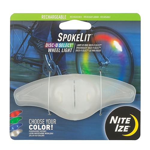 Best Bicycle Wheel Lights: 8 LED Spoke and Rim Lights for Night Riding 6 Nite Ize SpokeLit Rechargeable Wheel Light Disc-O Select