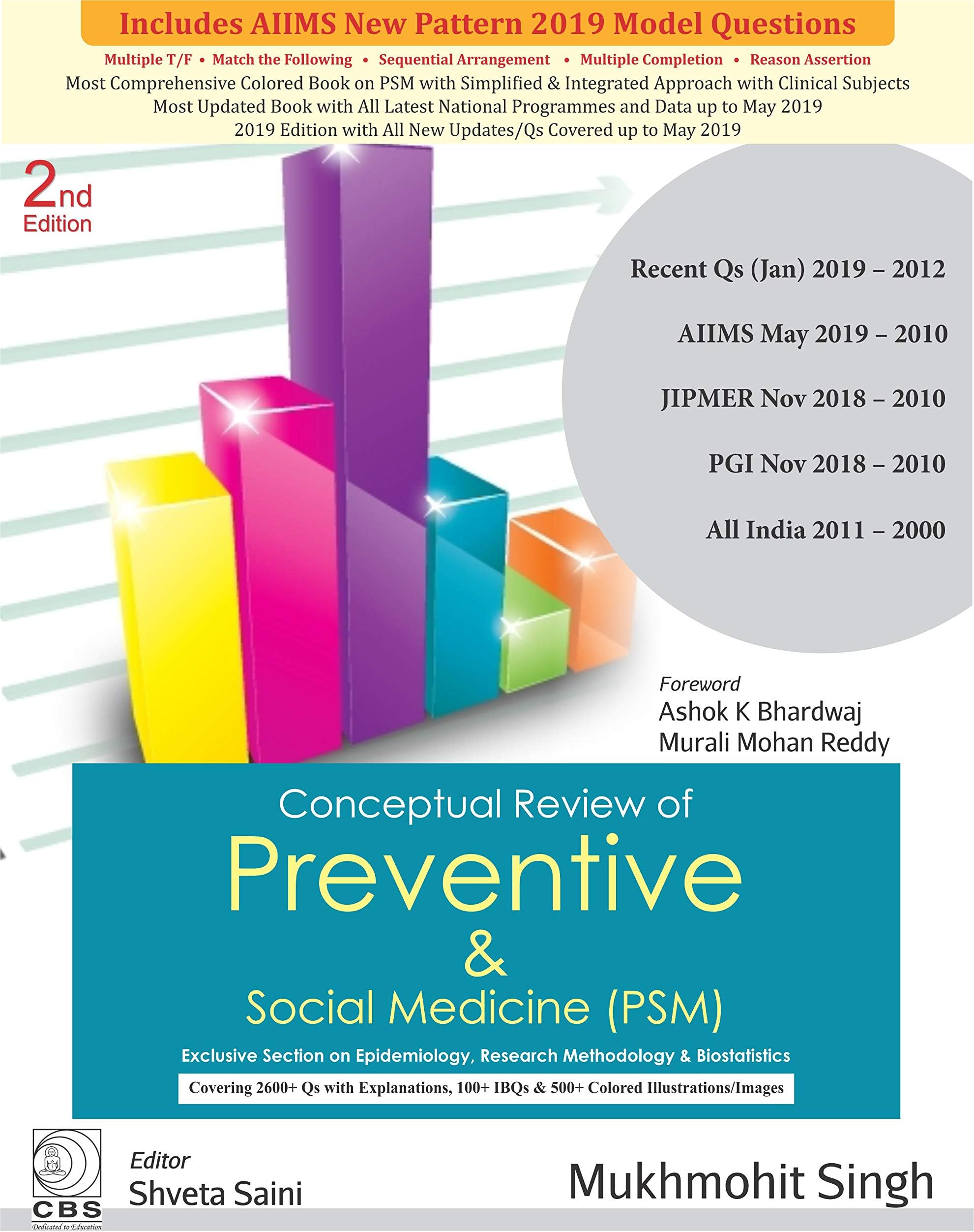 CONCEPTUAL REVIEW OF PREVENTIVE AND SOCIAL MEDICINE (PSM) 2ED (PB 2019) Paperback – 1 January 2019