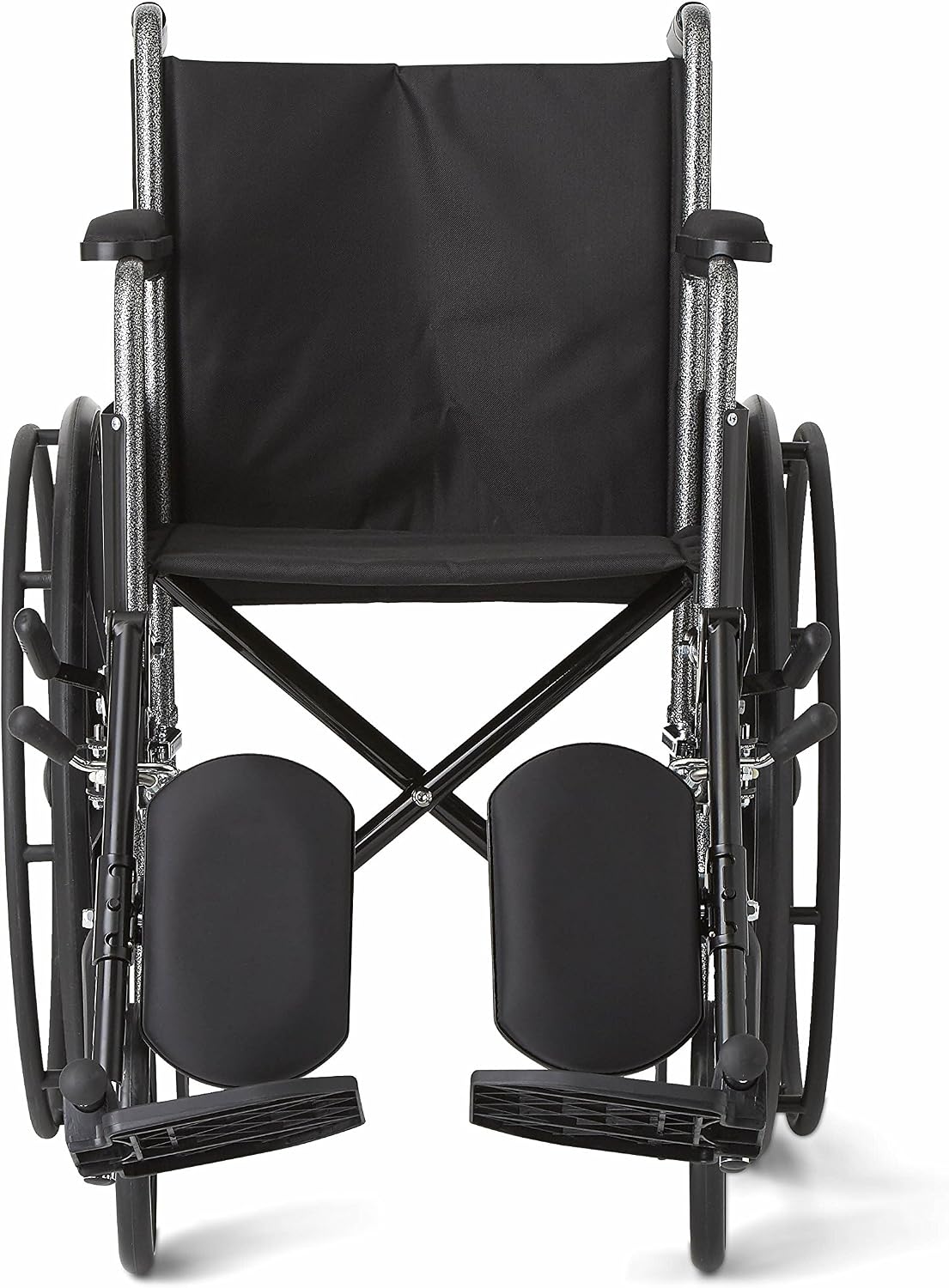 Medline Comfort Driven Wheelchair with Full-length Arms and Elevating Leg Rests for Extra Comfort, 18” Seat