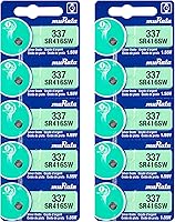Vista 10 de Murata 337 SR416SW Batería 1.55V Celda de botón de reloj de óxido de plata - Sustituye a Sony 337 (2 baterías)