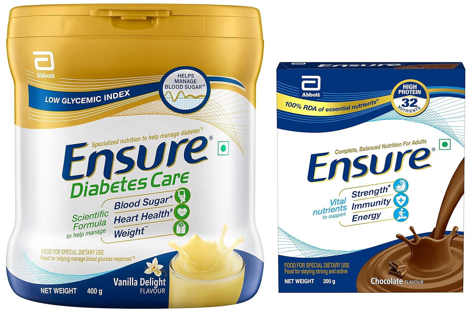 Ensure Diabetes Care 400 gm Jar (Vanilla Flavour) & Ensure Complete