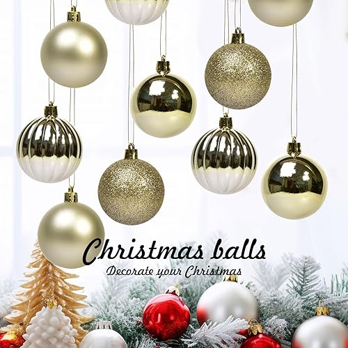 Miniatura 3 de 24 adornos de bola de Navidad, decoración de árbol de Navidad, decoraciones de bolas de Navidad inastillables para decoración de vacaciones, bodas,