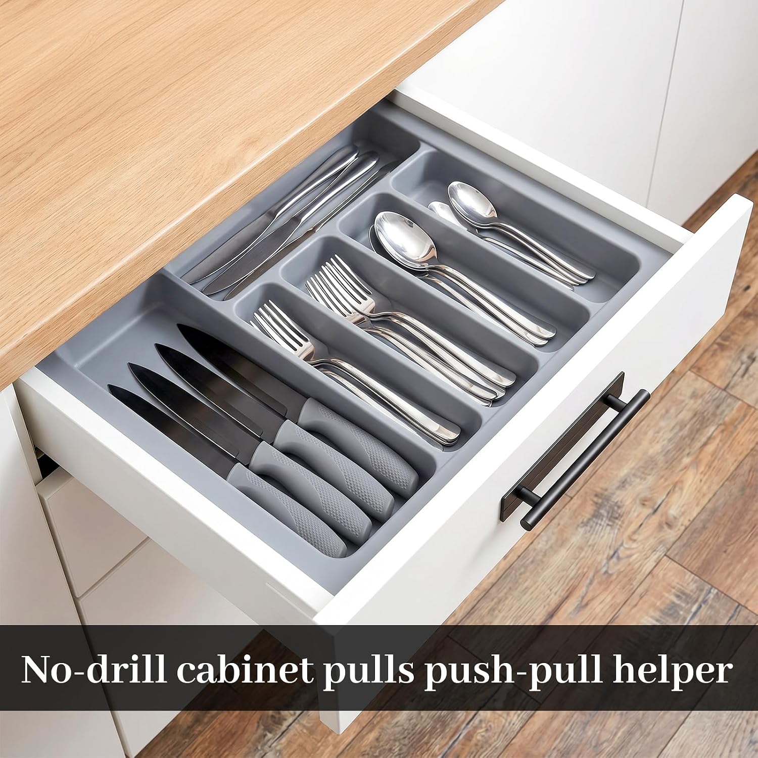 40 Pack Self-Stick Push Pull Helper, ABS Plastic Drawer Pulls, Adhesive Door Handles Peel and Stick Cabinet Handles for Kitchen Sliding Door Furniture (Black)
