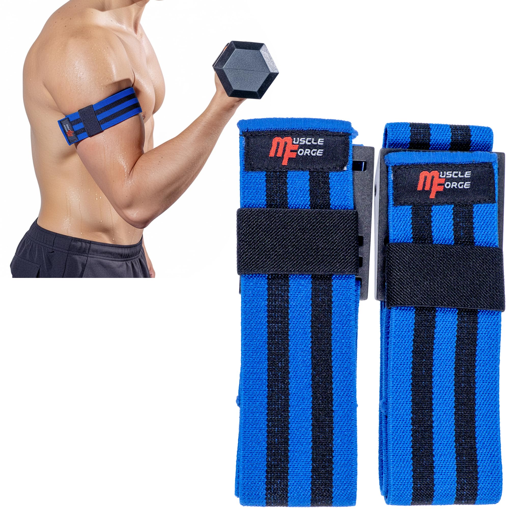 Opaski, taśmy do treningu okluzyjnego BFR do ramion lub nóg, 20-56 cm / 30-86 cm