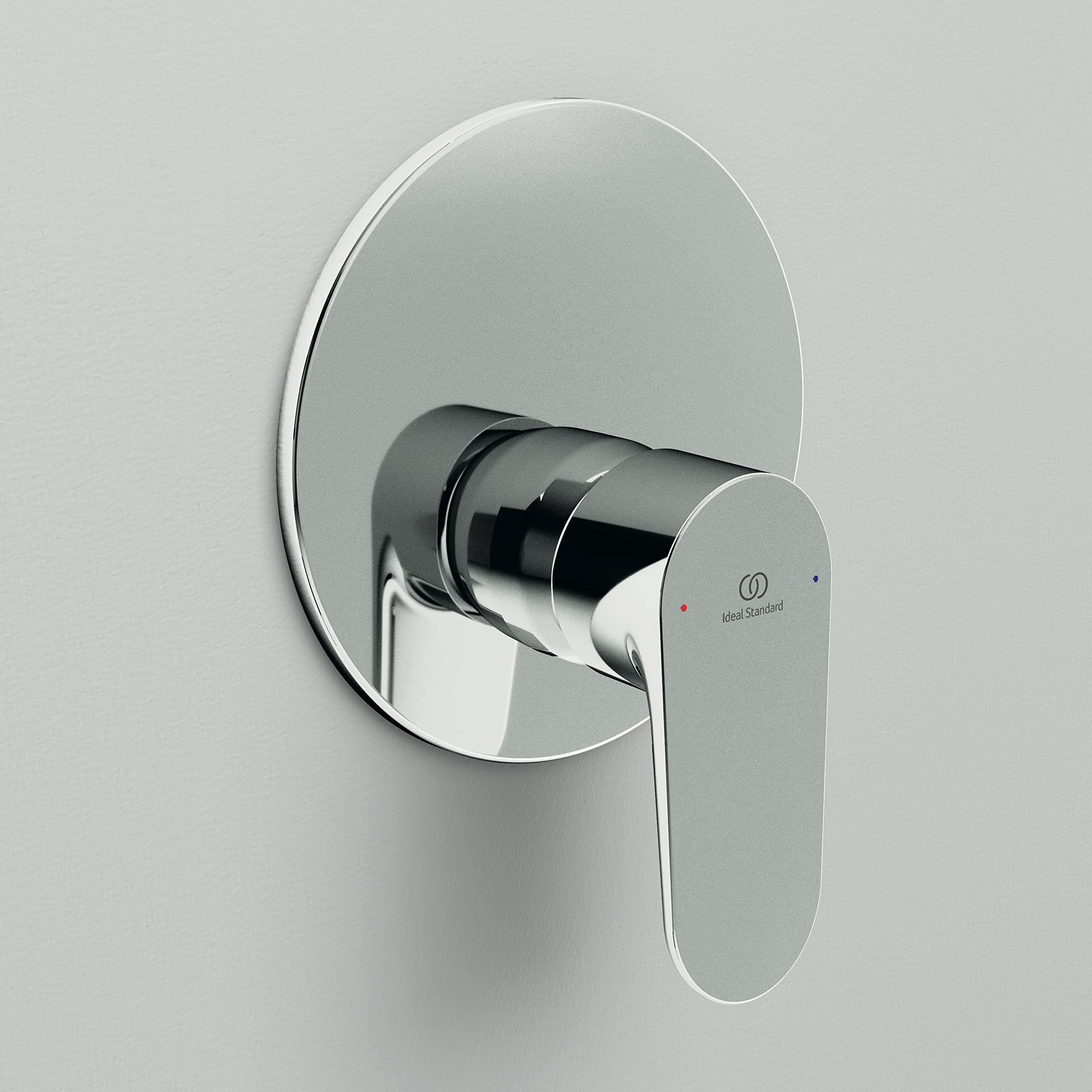 Ideal Standard - Cerafine O, Miscelatore monocomando per doccia ad incasso, Una via, Parti esterne, Cromato
