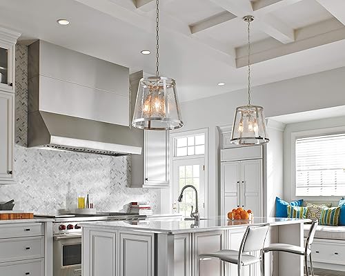 Miniatura 2 de Feiss P1288PN - Lámpara colgante de cristal de grada, cromo, 3 luces (19 pulgadas de diámetro x 19 pulgadas de alto) 180 vatios (bombillas no