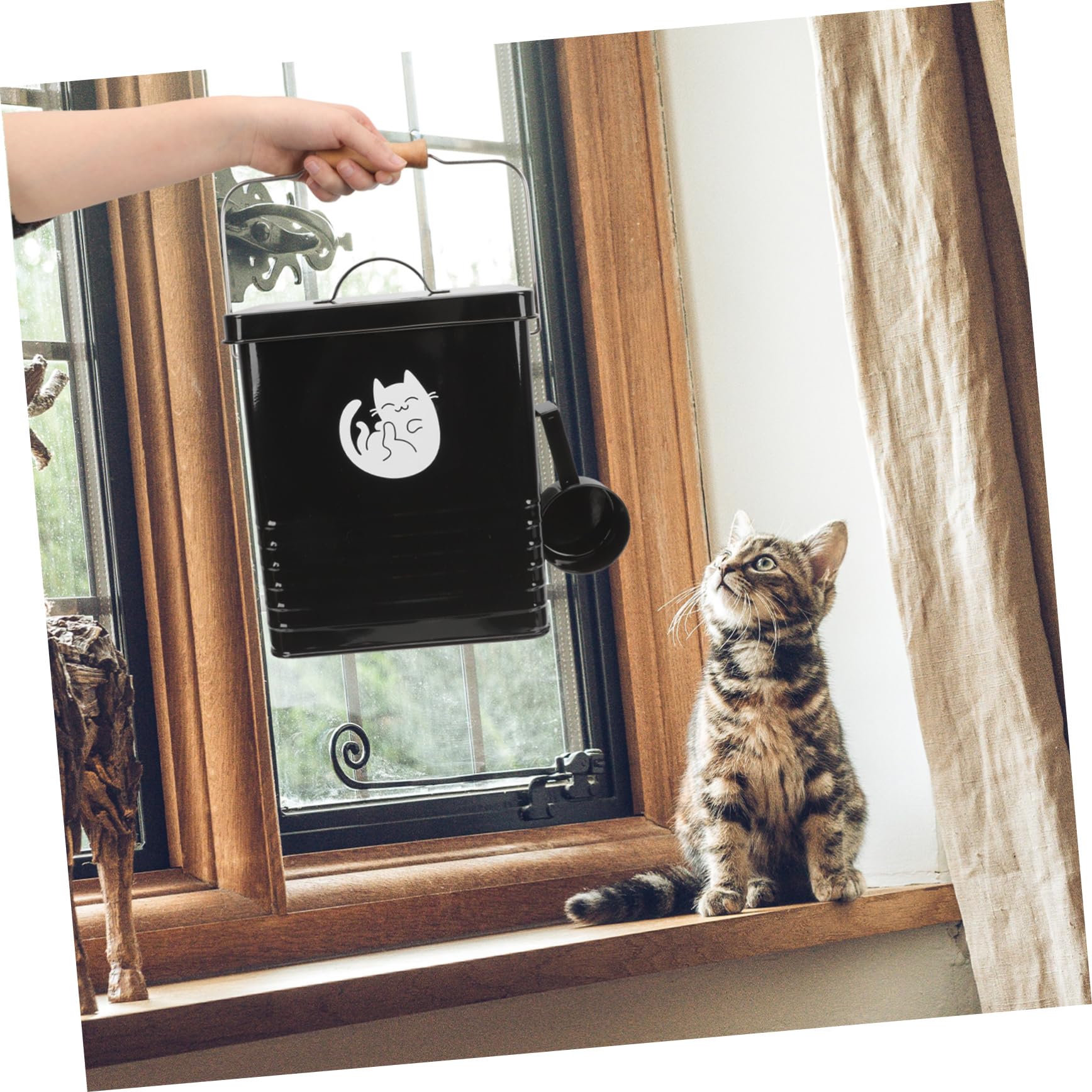 1set Contenitore Per Snack Di Gatti e Cani Pratico Con Cucchiaio Design Leggero e Sicuro Per Alimenti Animali Domestici Per Casa e Cucina Resistente e Facile Da Trasportare