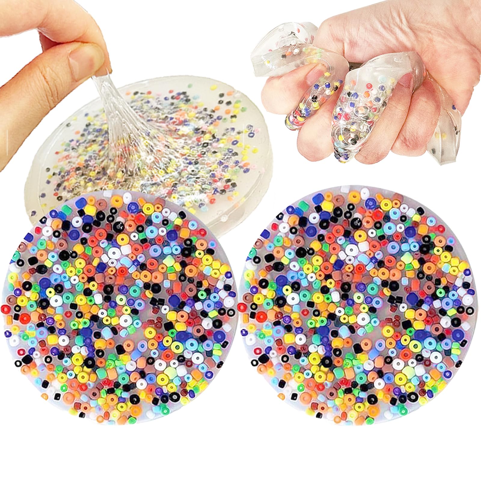 2 Pack Skin Picking Fidget Toys, Sensory Pick Pad Fidget Toy, Picky Party Pad, Trichotillomania Toys for Skin Pickers, Dermatillomania ADHD OCD for Adults, Power Your Fun (10CM/3.9inch)