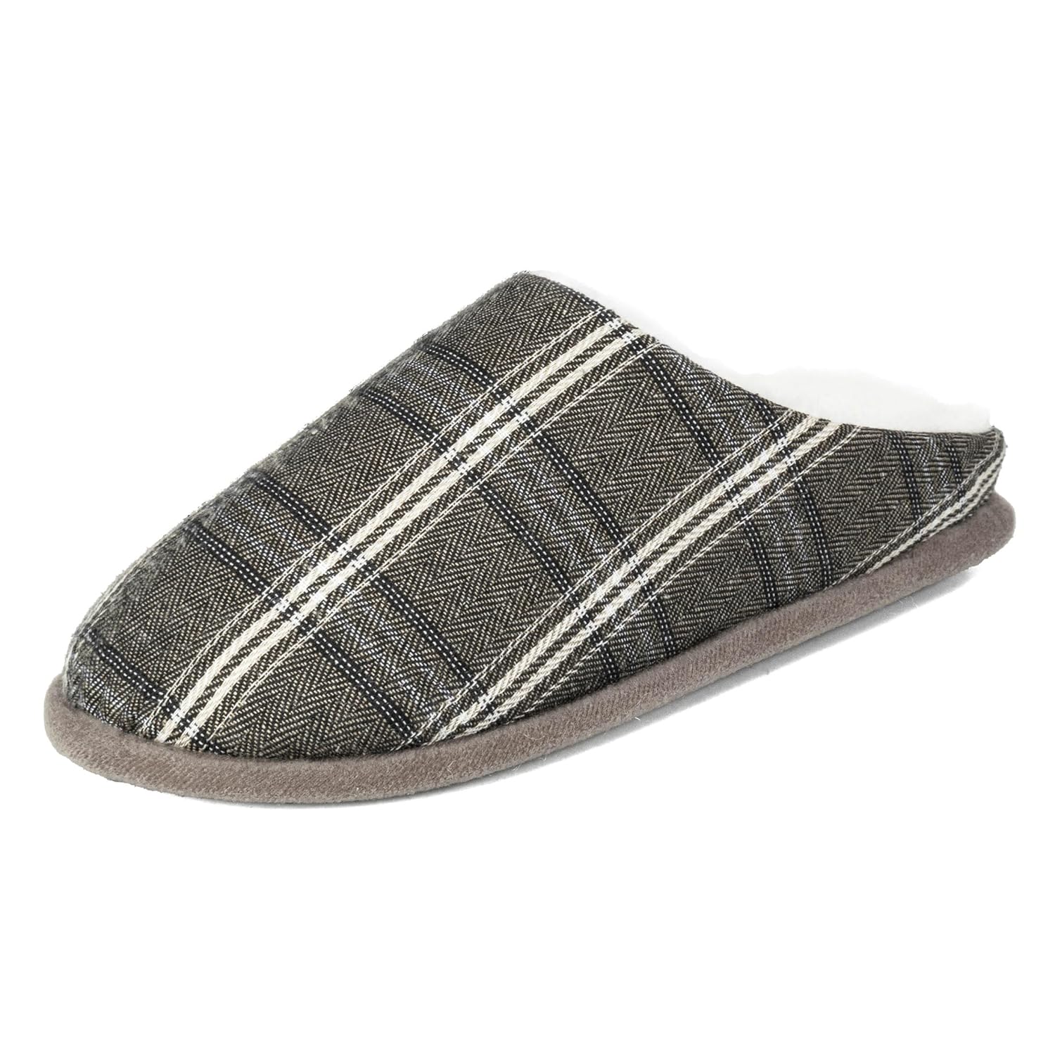 Merking Womens Plush Lined Checkered House Slippers Comfortable Warm for Home Bedroom Wear
