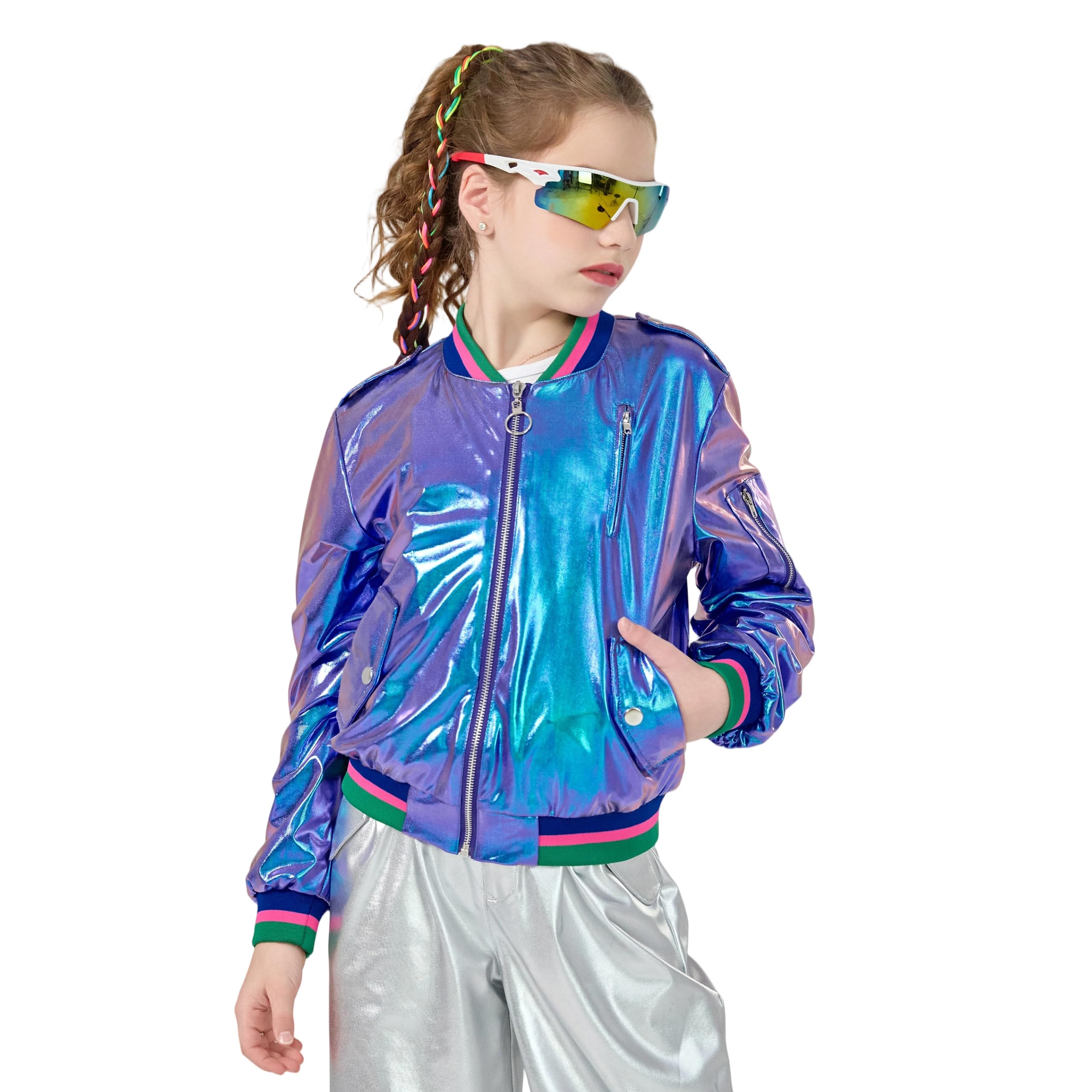 Veste Brillante Pour Fille LOLANTA - Bomber Métallique Léger, Coupe-vent, 4-12 Ans - 6