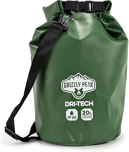 Grizzly Peak Dri-Tech impermeable IP 66 bolsa de secado ligera con correas ajustables, 20 L