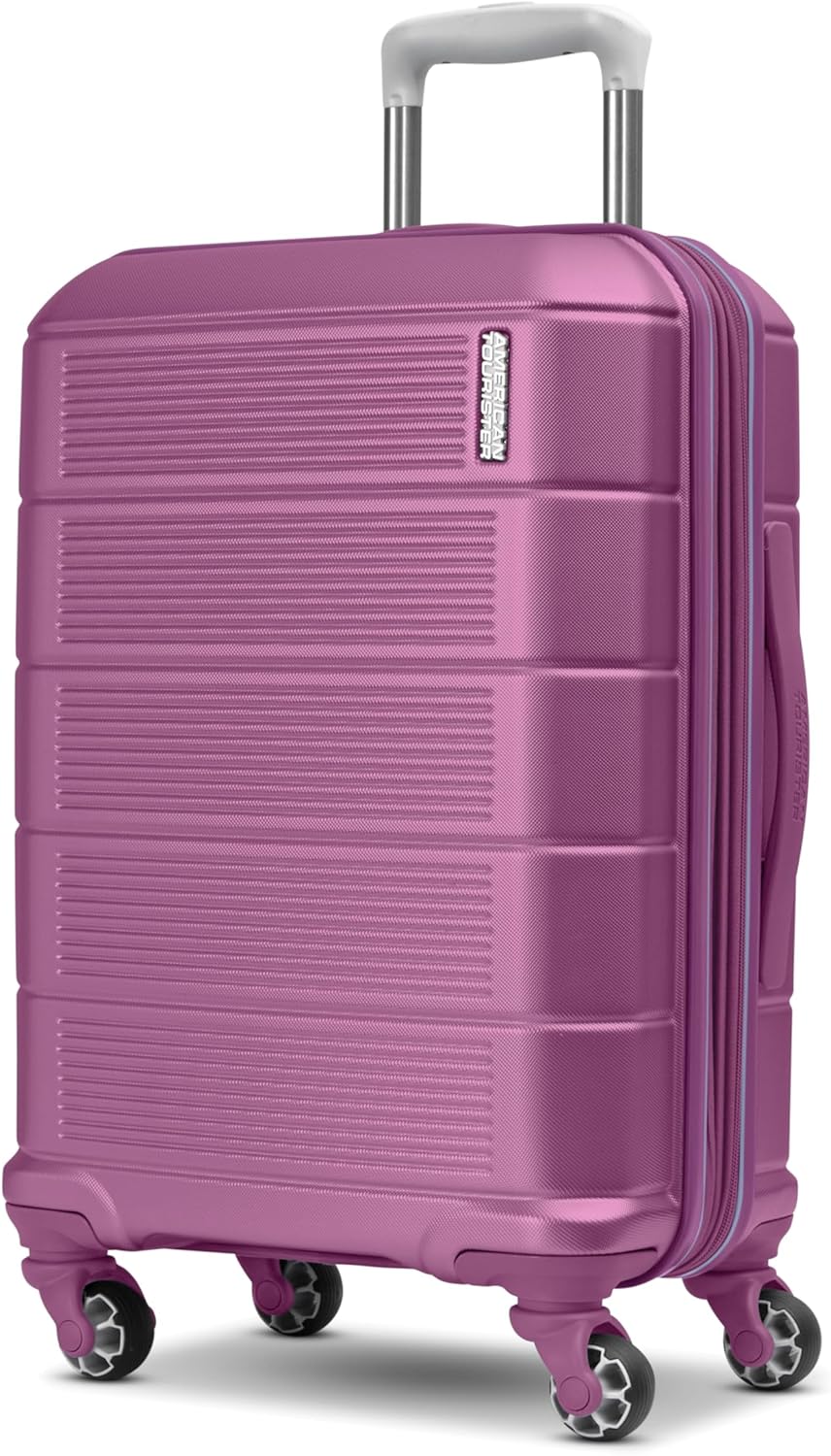 American Tourister Stratum 2.0 Expandable Hardside Luggage with Spinner Wheels, Hyper Violet, Carry-on 20-Inch Carry-On Hyper Violet