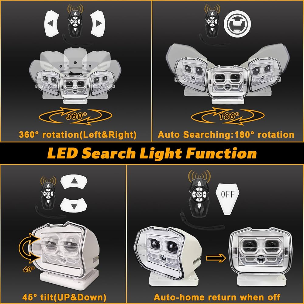 Amazon.com: MOVOTOR LED Search Light Wireless Remote Control