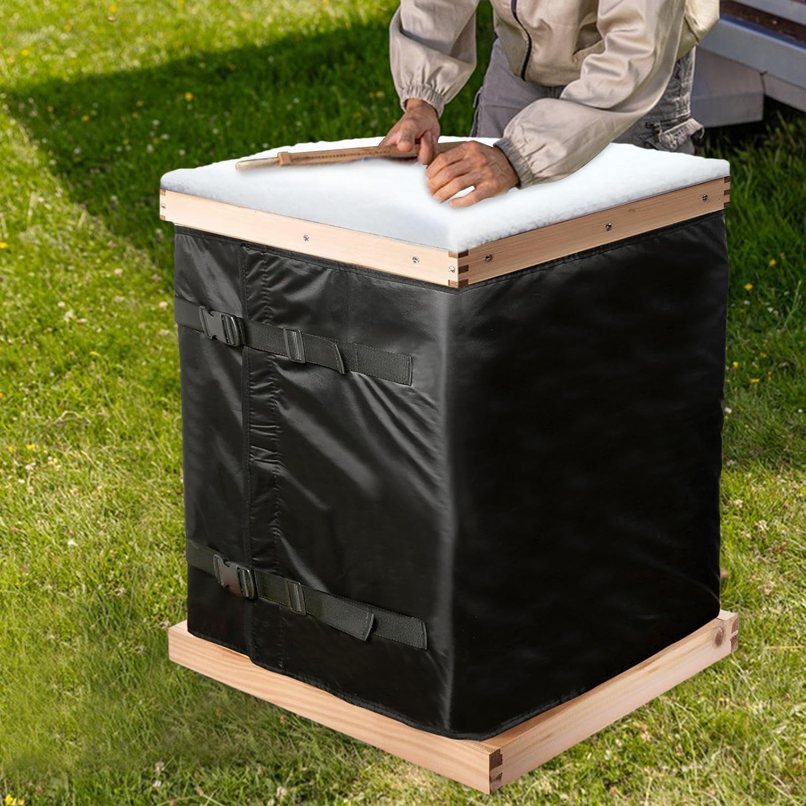 Housse de boîte à abeilles, isolation hivernale pour ruche | Housse d'isolation thermique en tissu Oxford,Boîte à abeilles réutilisable, housse de Protection réglable pour ruche, couverture de