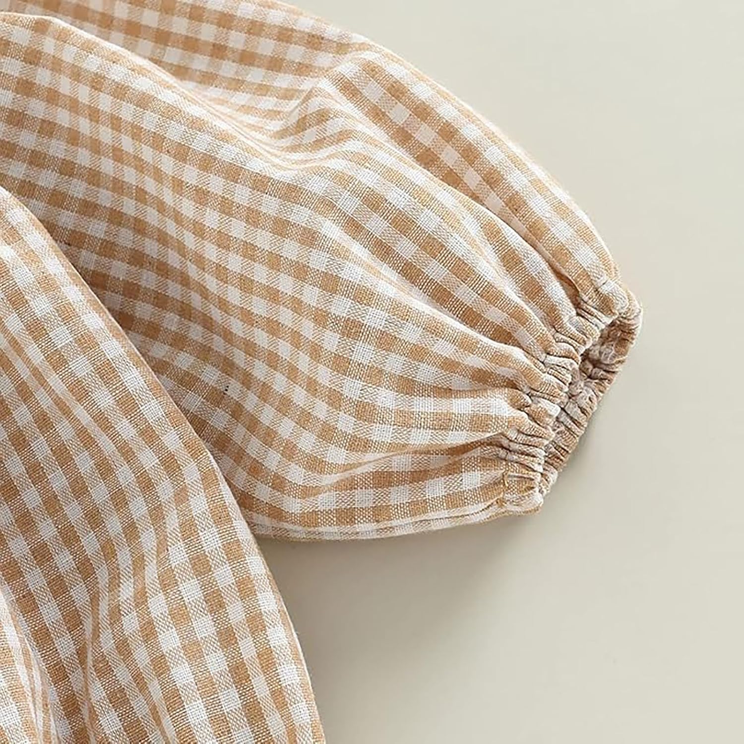 Newborn Baby Girl Clothes Plaid Bubble Romper Crew Neck Long Sleeve Bodysuit One Piece Jumpsuit Fall Winter Outfit - Image 5