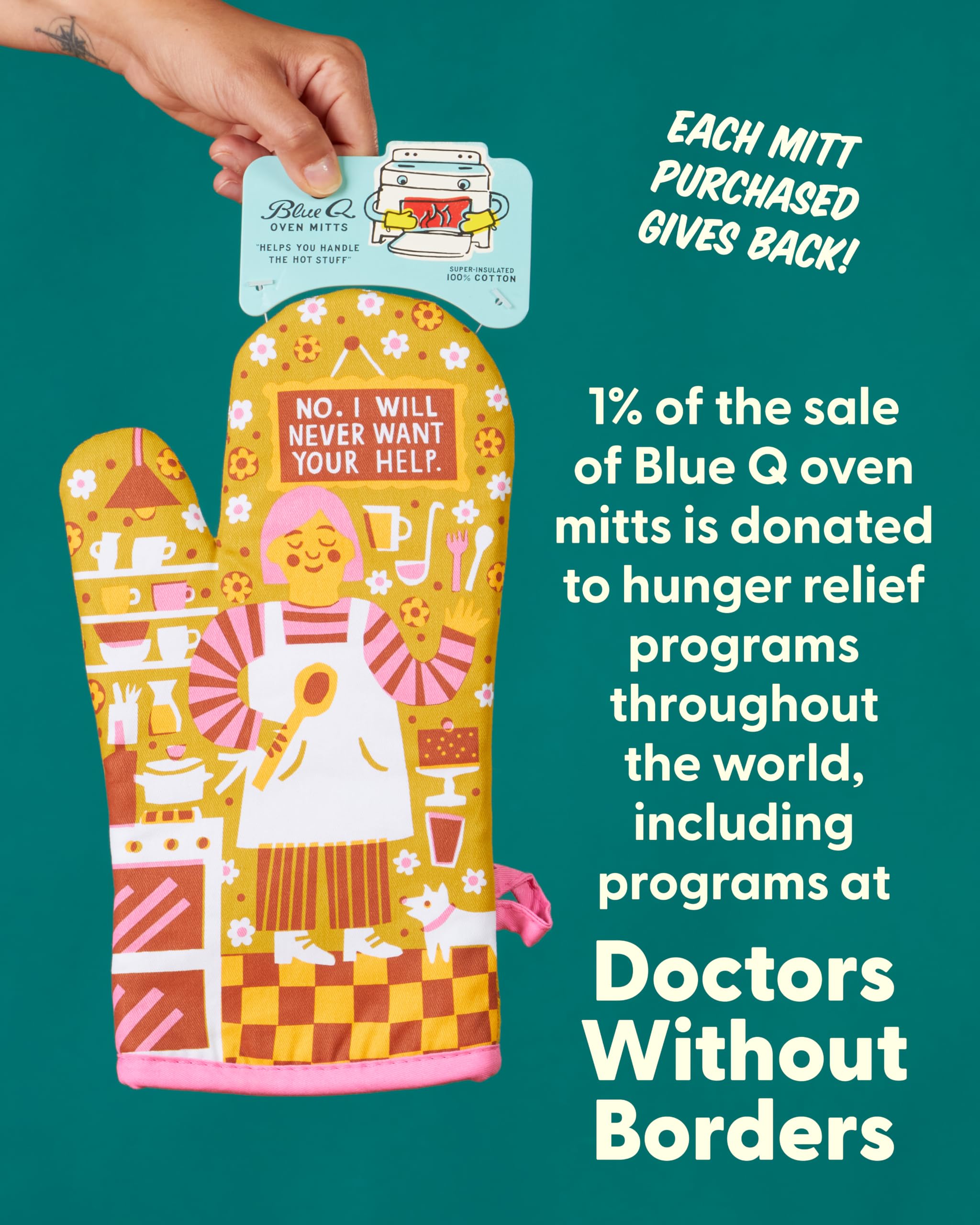 Blue Q Oven Mitts - Cute Kitchen Accessories & Kitchen Gifts - I Will Never view 6