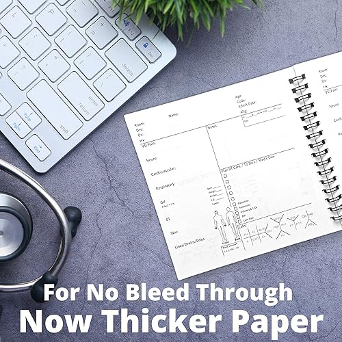 Miniatura 2 de Nurse Essentials Cuaderno de Informes para Trabajo y Escuela Clínica de Enfermería, Bloc de Notas que Reemplaza el Portapapeles de Enfermería