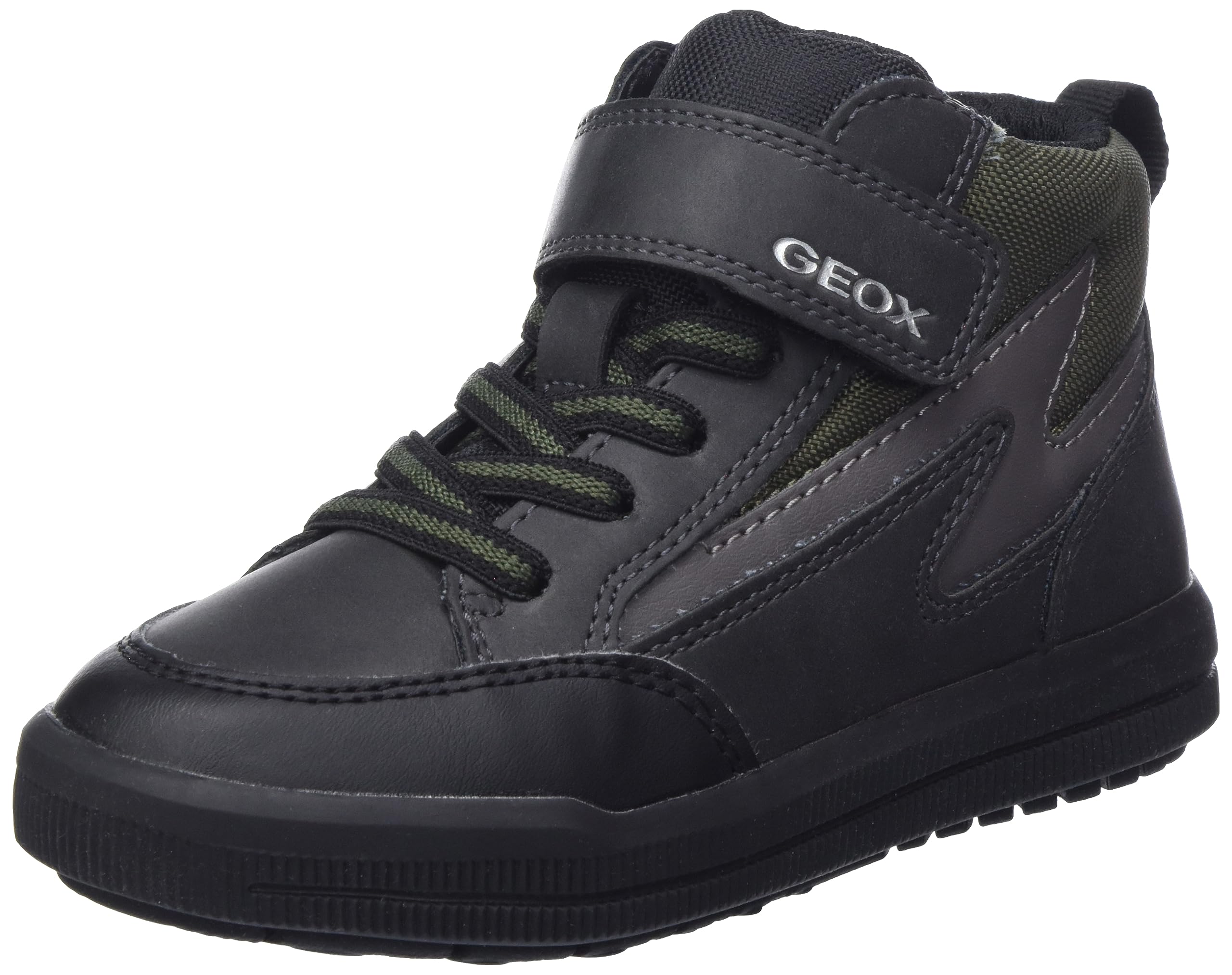 Geox Boy's J Arzach F Sneaker, Black Military, 11.5