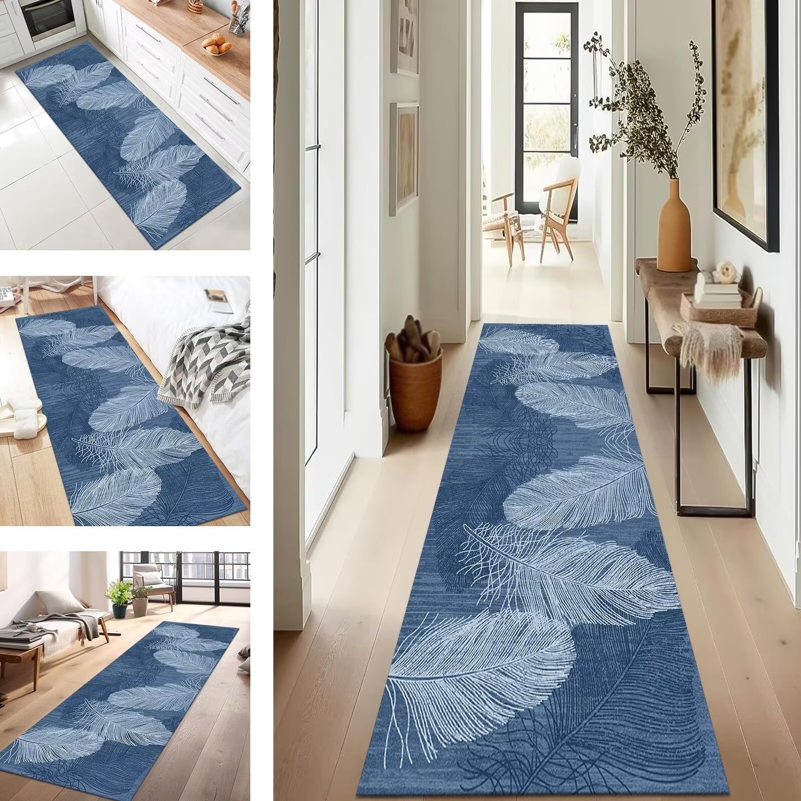 Tapis de couloir lavable et antidérapant grand confort 90x250 cm
