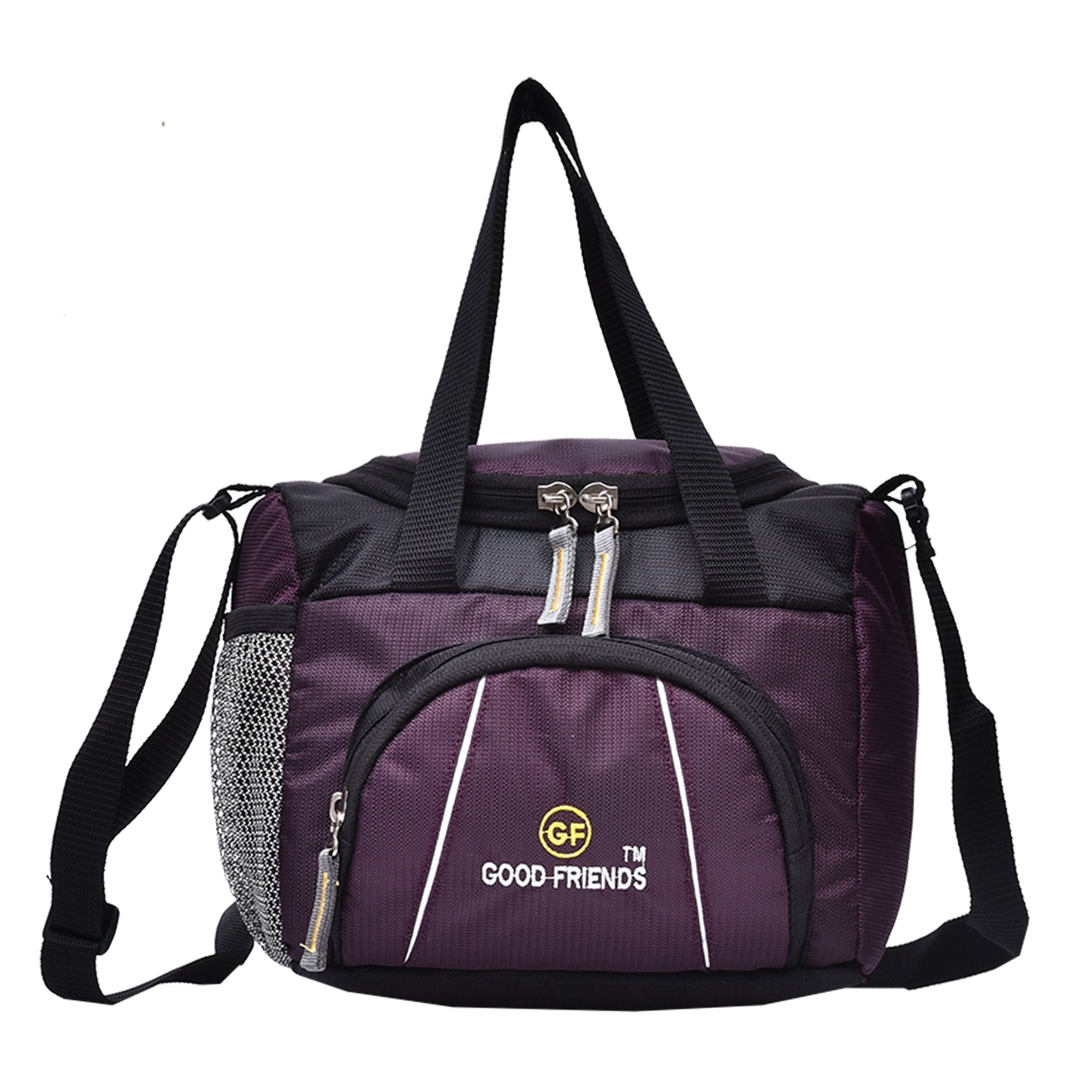 PETER INDIA Good Friends Polyester Lunch Bag (Purple & Black)