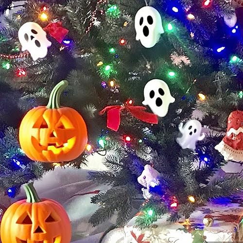 Miniatura 9 de 500 luces LED multicolor para árbol de Navidad de Halloween, luces de Navidad conectables de 170 pies con 8 modos de luces con certificación UL,