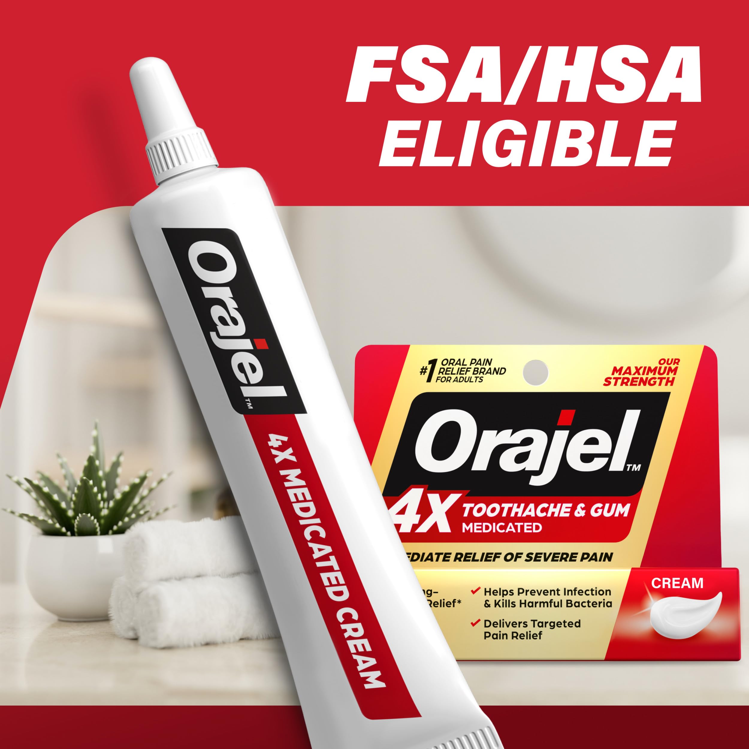 Orajel 4X Toothache Cream - Fast Pain Relief -9