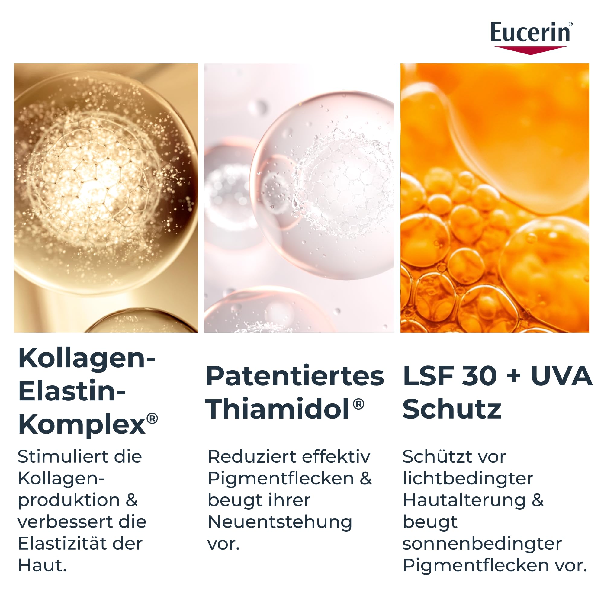 Eucerin Hyaluron-Filler + Elasticity Tagespflege LSF 30 Nachfüllkapsel 50 ml, Gesichtscreme fördert die Hautelastizität, reduziert Falten und Flecken, Anti Aging Creme mit Hyaluronsäure und Thiamidol