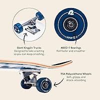 Vista 3 de Retrospec Alameda - Patineta completa Tablero de madera de arce canadiense con ejes de aleación de aluminio de 5.5 pulgadas para desplazamiento
