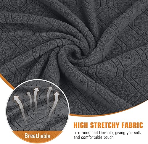 Vista 47 de VANSOFY Funda para silla reclinable, 3 piezas, fundas elásticas para silla reclinable, funda suave para silla reclinable, protector de muebles