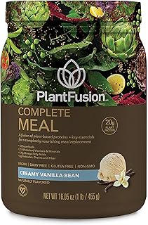 PlantFusion Complete Meal Replacement Shake - Plant Based Protein Powder with Superfoods, Greens & Probiotics - Vegan, Glu...
