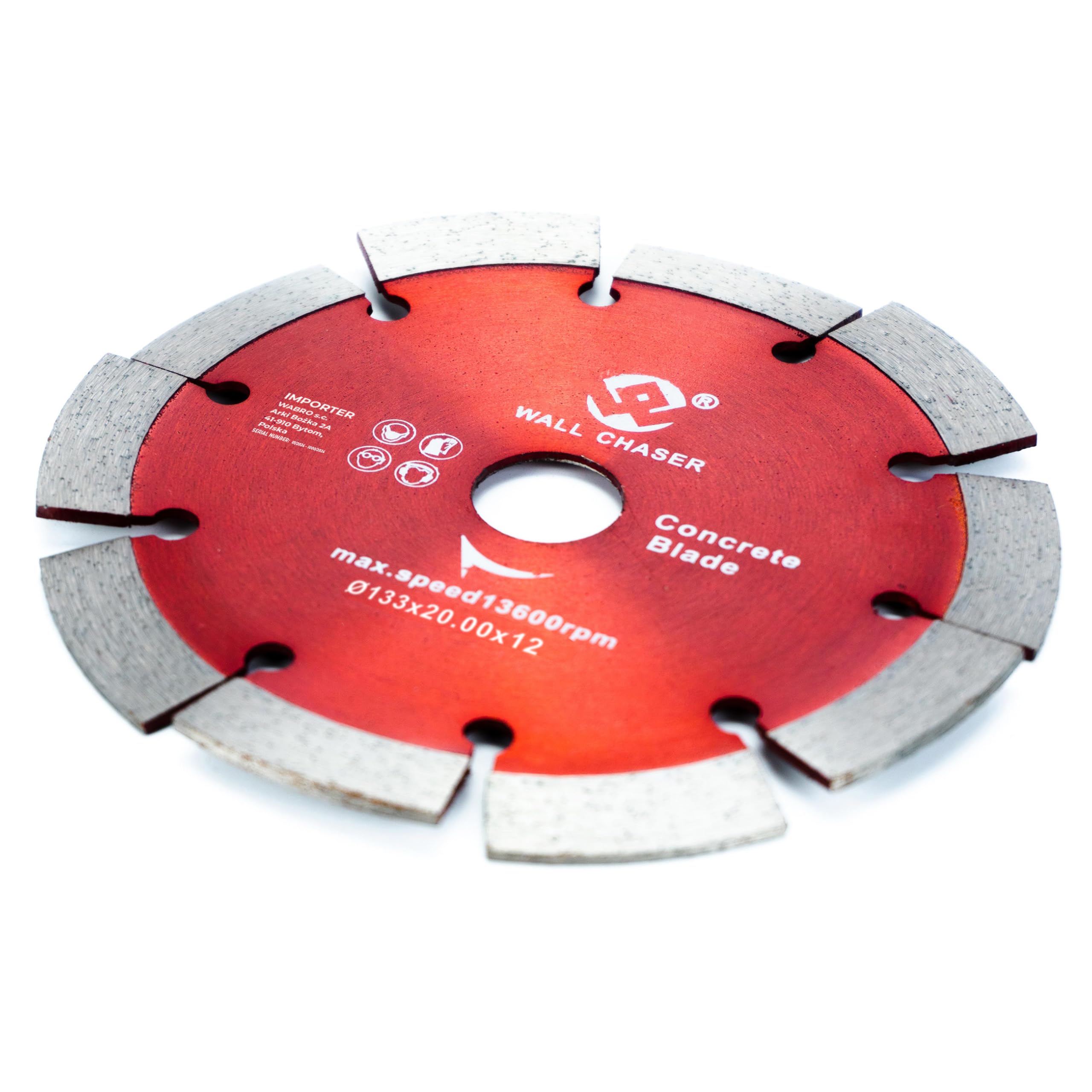 2x Disco Diamantato con Lame Flessibili per Scanalatrice 133 mm x 20 mm - Disco Diamantato per Pietra, Calcestruzzo - Disco Calcestruzzo per Scanalatrice WT1009 per Tagli a Umido e a Secco